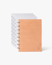 Load image into Gallery viewer, Discbound Heirloom Journal Bundle (Natural Journal + 3 Refills)