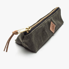 Load image into Gallery viewer, Small Waxed Canvas Pouch (Army)
