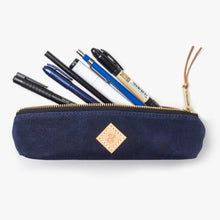 Load image into Gallery viewer, Small Waxed Canvas Pouch (Navy)