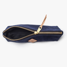 Load image into Gallery viewer, Small Waxed Canvas Pouch (Navy)