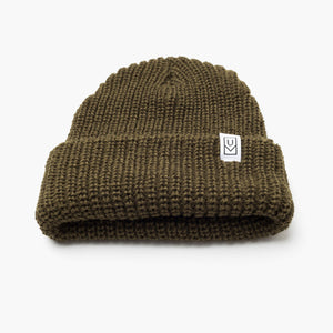 Chunky Knit Beanie (Olive)