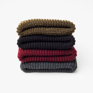 Chunky Knit Beanie (Burgundy)