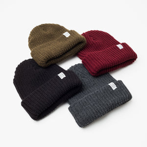 Chunky Knit Beanie (Burgundy)