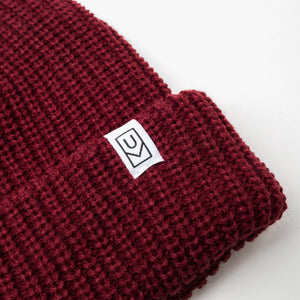 Chunky Knit Beanie (Burgundy)