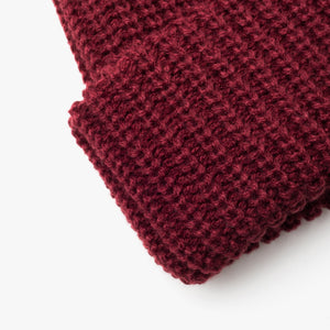 Chunky Knit Beanie (Burgundy)