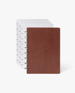 Discbound Heirloom Journal Bundle (Brown Journal + 3 Refills)