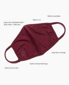 Face Mask (Burgundy - 5 Pack)