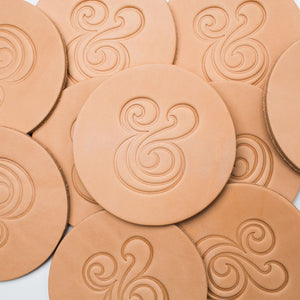 Leather Coasters (Natural - Set of 4)