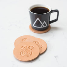 Load image into Gallery viewer, Leather Coasters (Natural - Set of 4)
